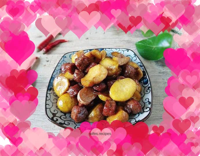 Roasted Chestnuts with Diced Pork