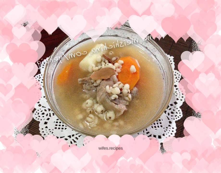 【Barley, Yam and Pork Ribs Soup】---Remove dampness, strengthen the spleen and kidneys and replenish qi