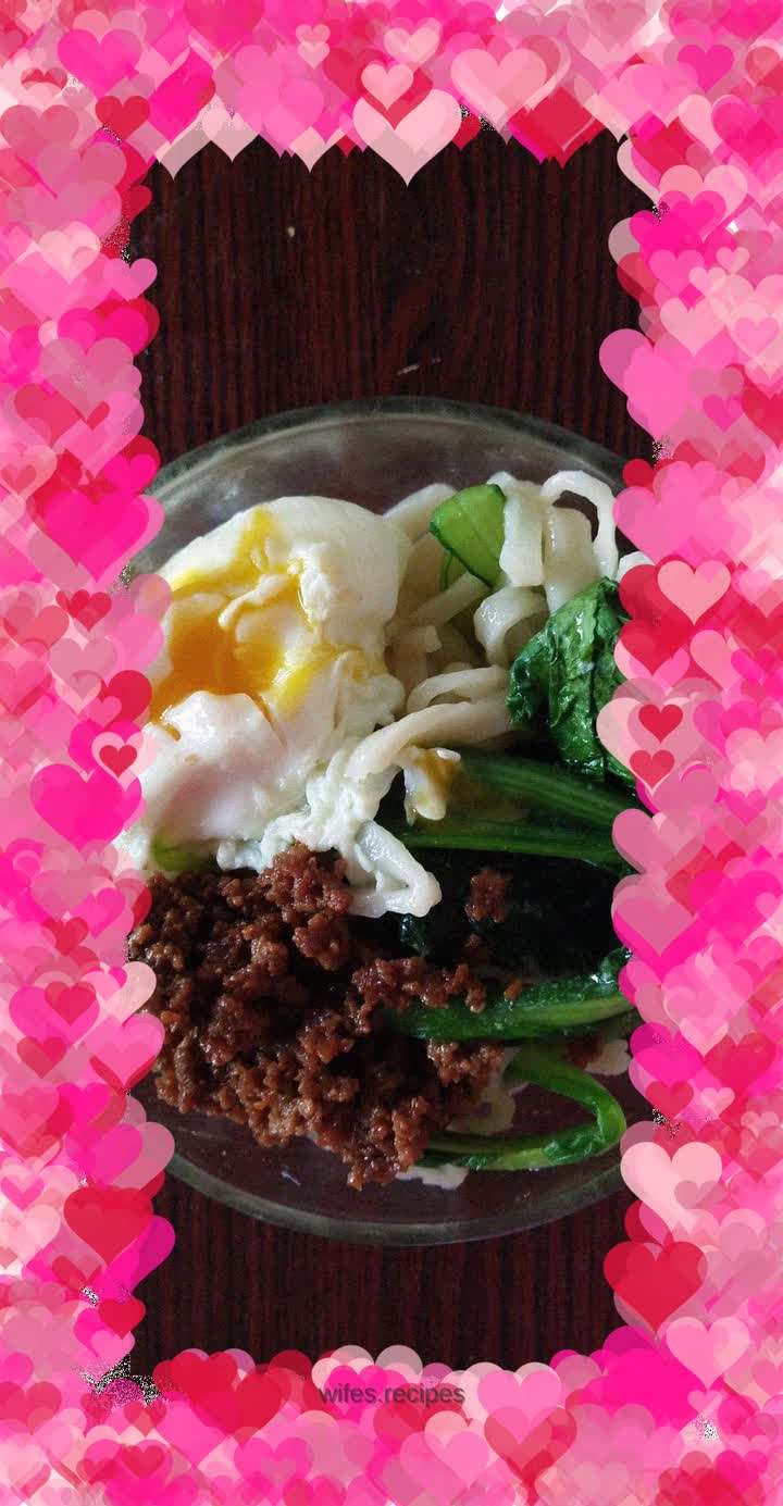 Nutritious meat sauce noodles