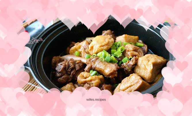 Braised duck with tofu puff