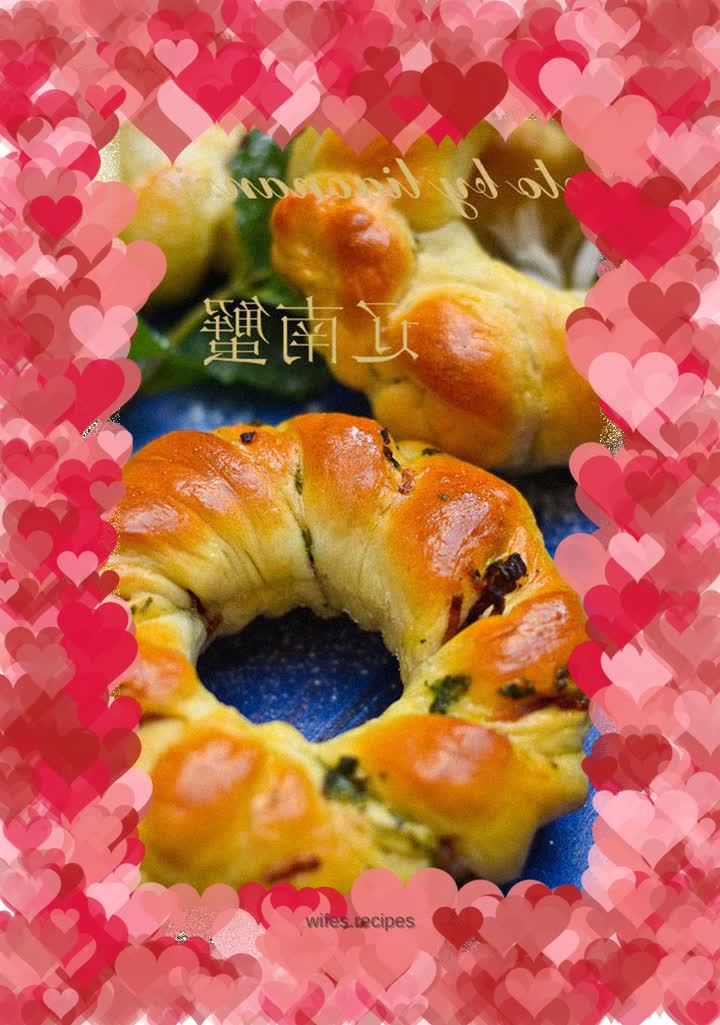 Green onion bread rings