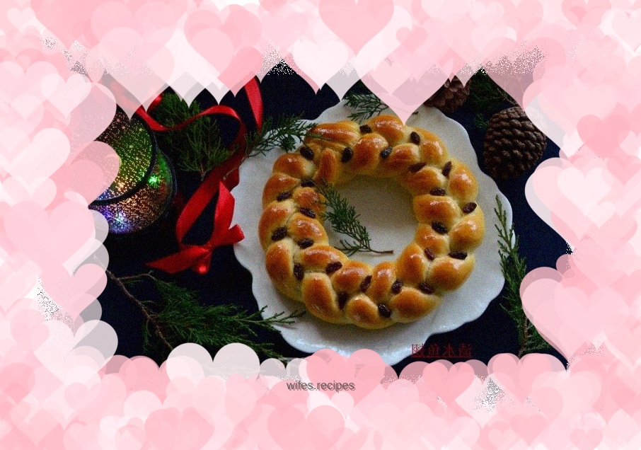 Christmas is coming, let’s make a Christmas wreath bread that will delight the children
