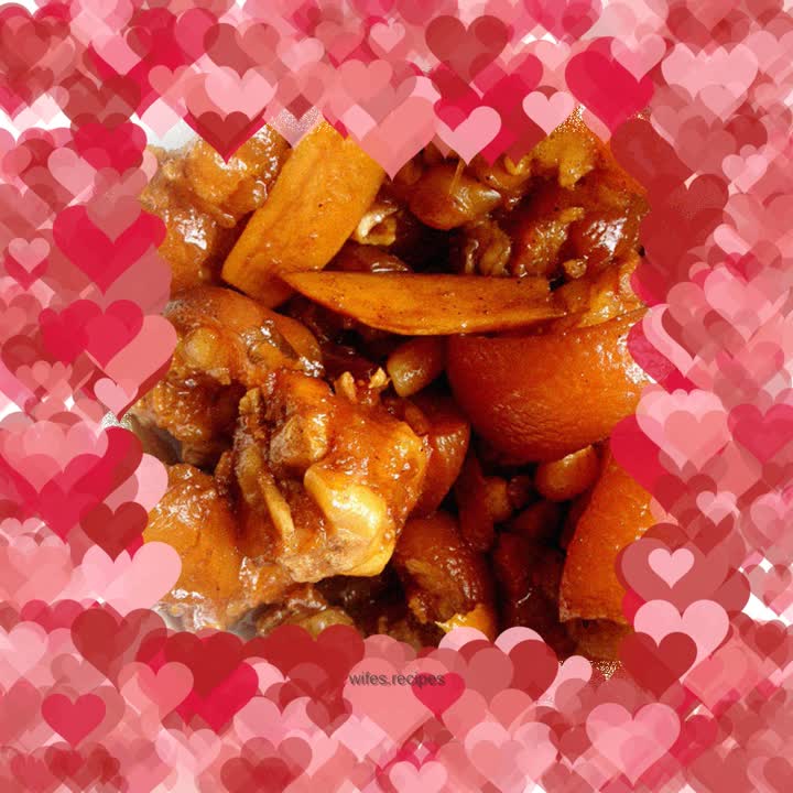 Braised Pork Knuckles with Five Spice Peanuts