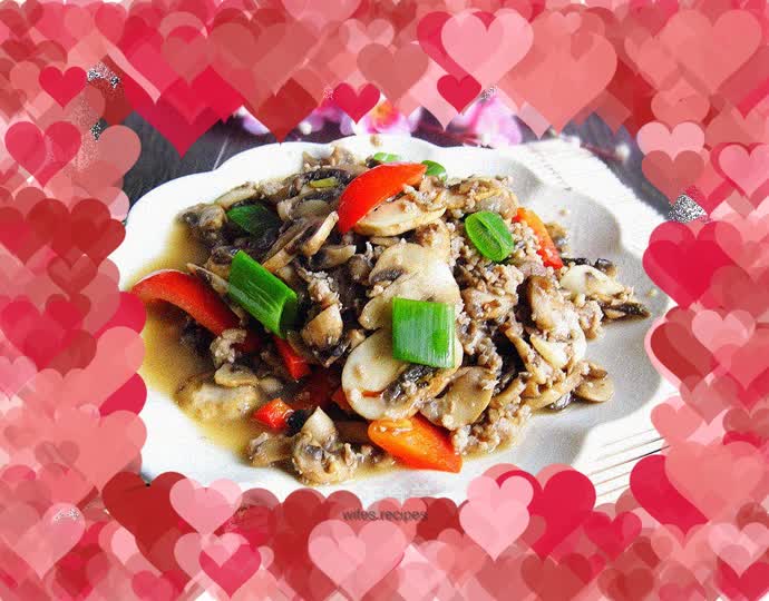 Minced Pork Mushrooms