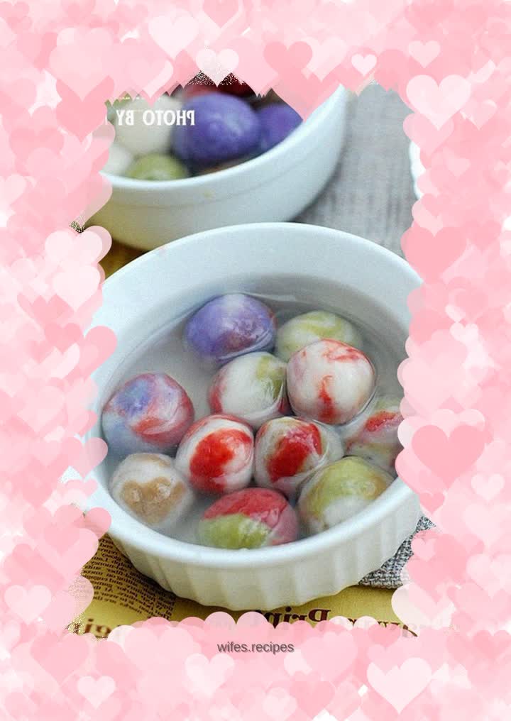 Delicious Lantern Festival---Colorful Bean Paste Rice Balls