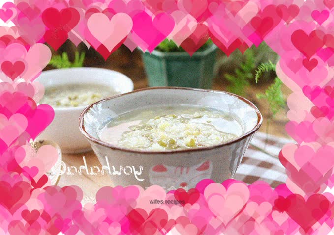 Rice and mung bean porridge