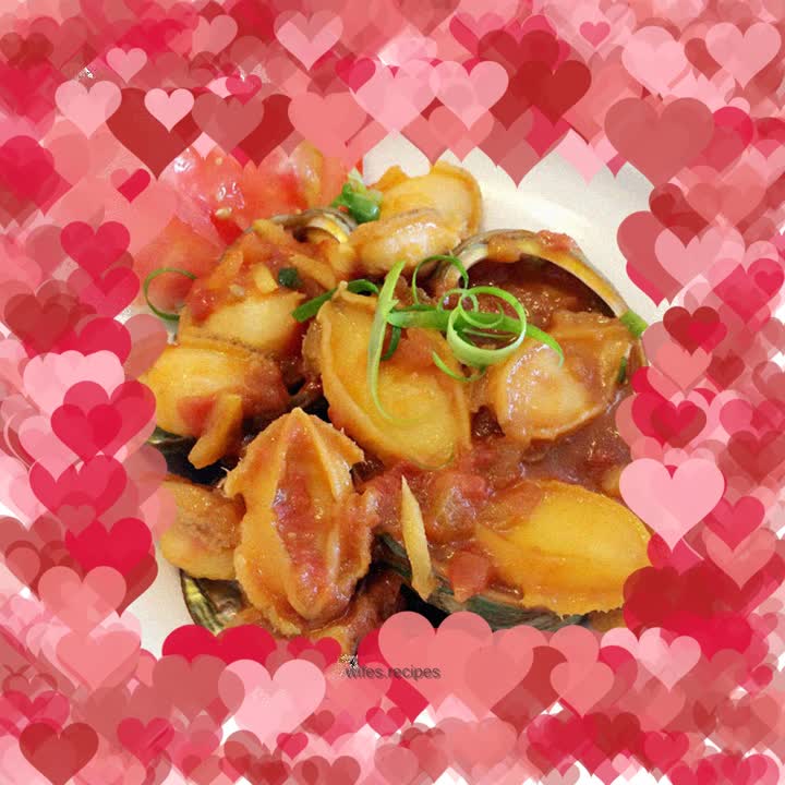 Braised abalone with tomatoes