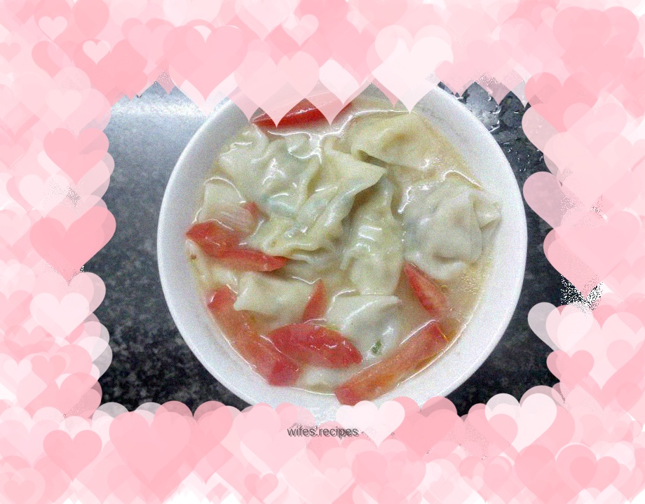 Pot belly leek and pork wontons