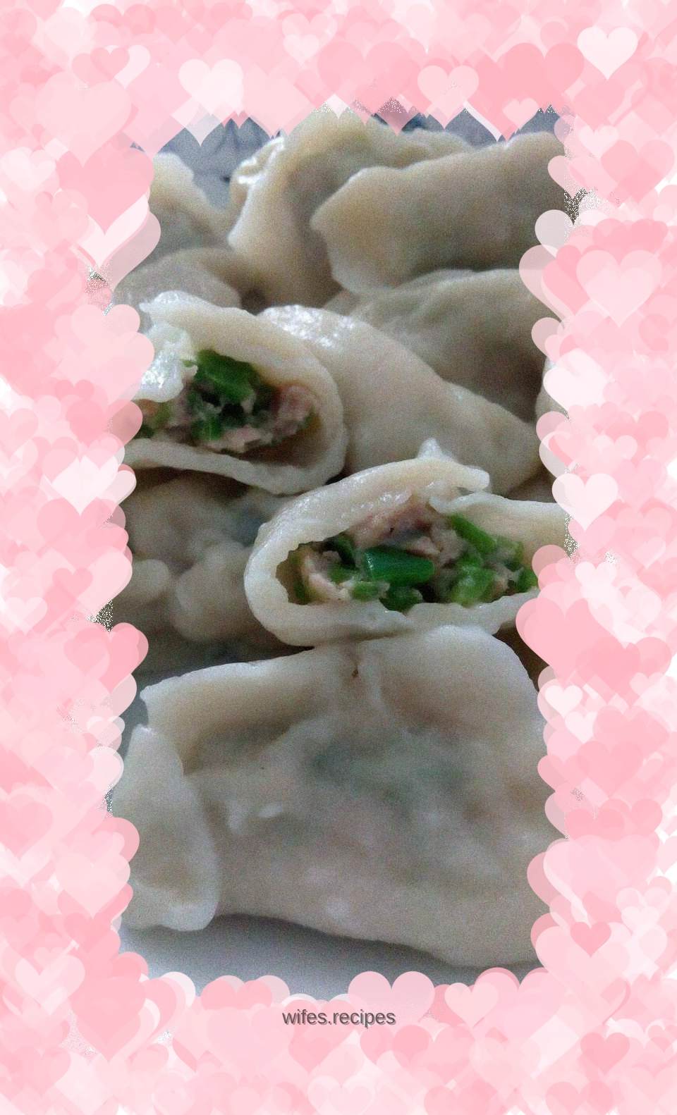 Green pepper and pork dumplings