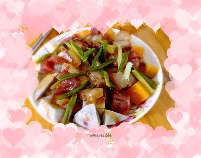Sweet potato and taro steamed double treasure