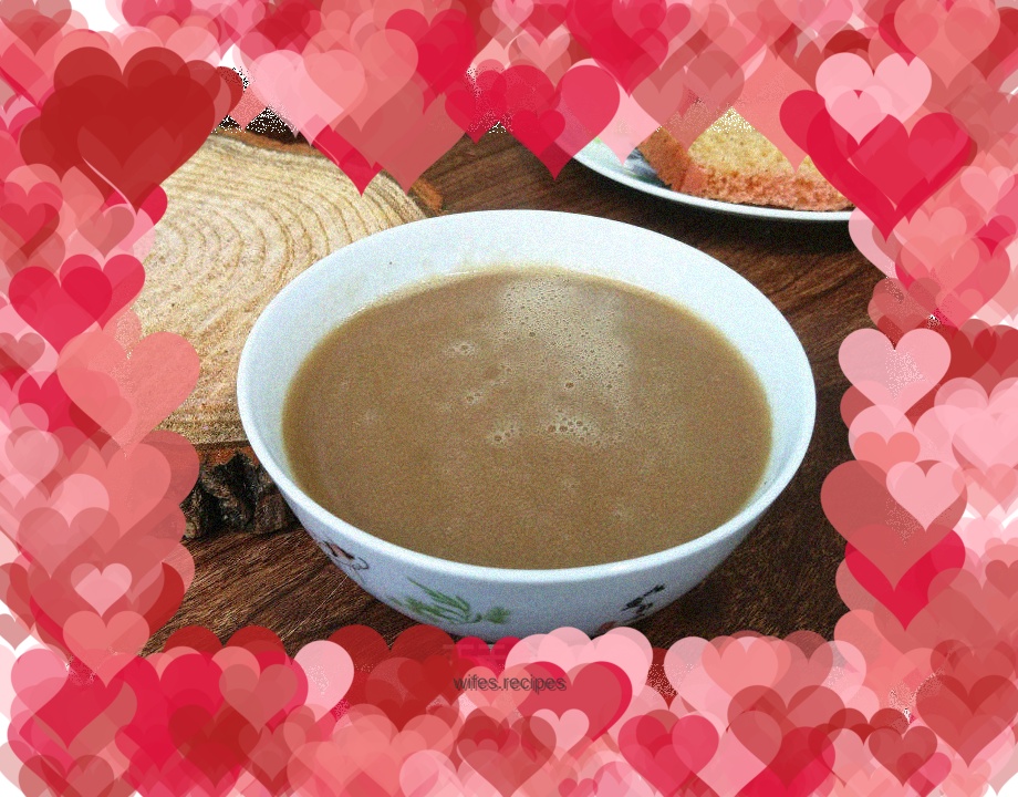 Sweet potato, red dates and red bean milk