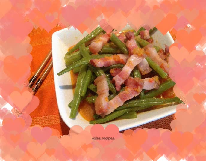 New recipe for an old dish------Bacon and green beans