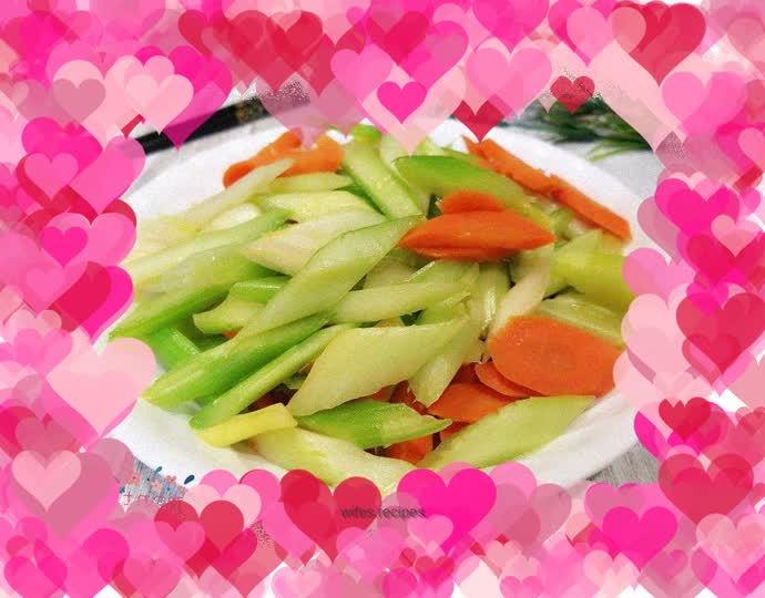 Stir-fried carrots and celery