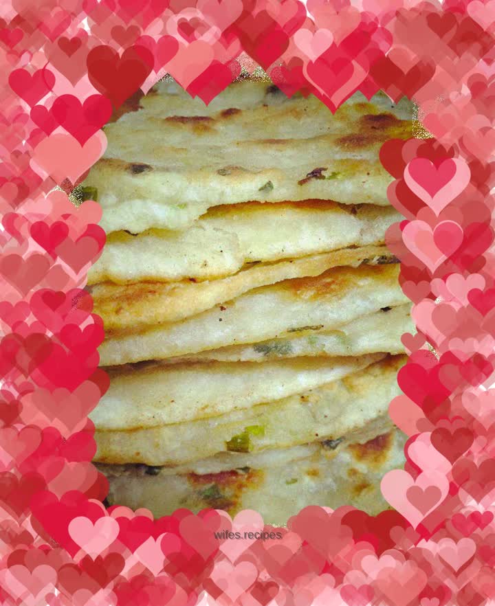 Flavored scallion pancake