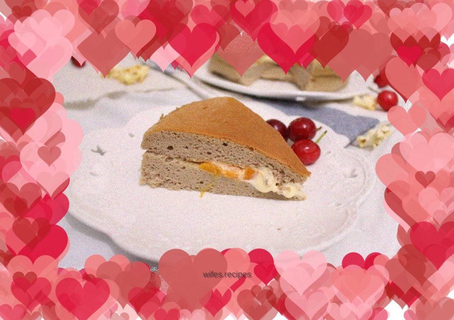 Waterless cotton cake with ice cream filling