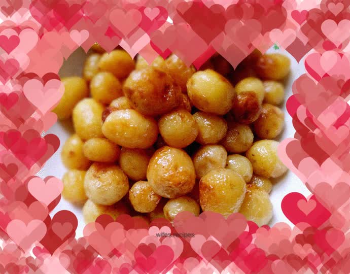 Dry roasted mini potatoes