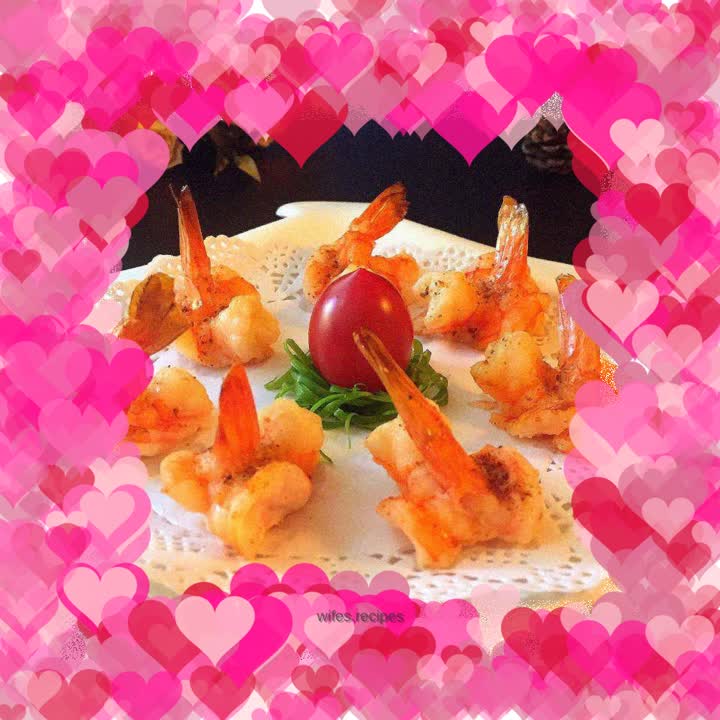 Grilled prawns with spicy pepper