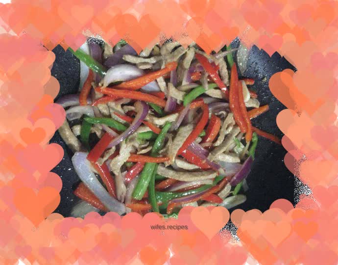 Shredded pork with green pepper