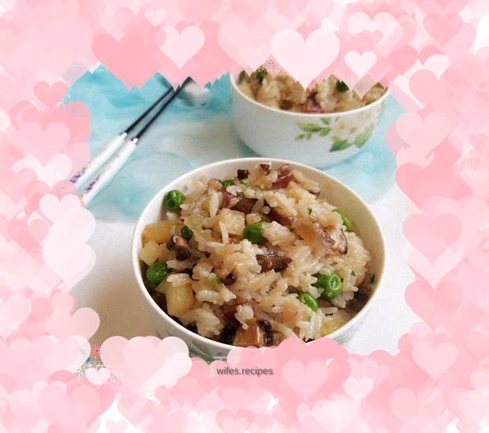 Cured rice with fried rice