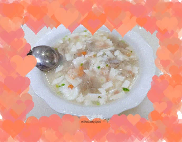 Three fresh tofu soup