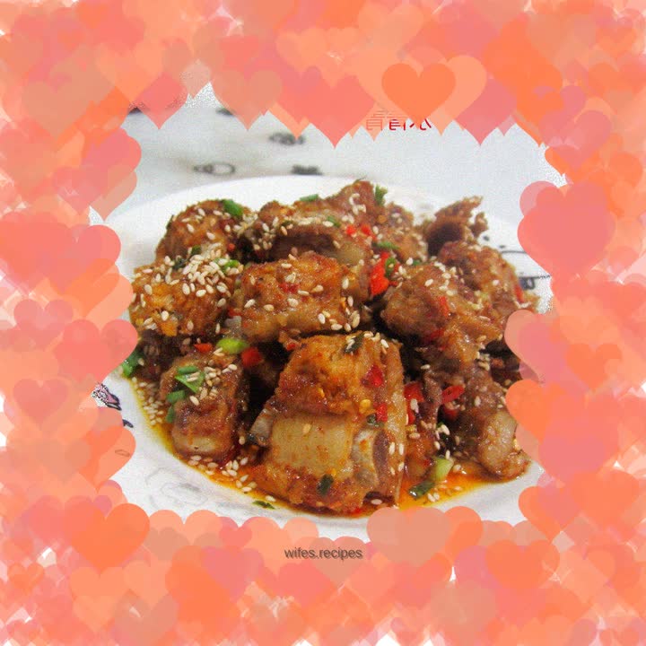Stir-fried pork ribs with sugar