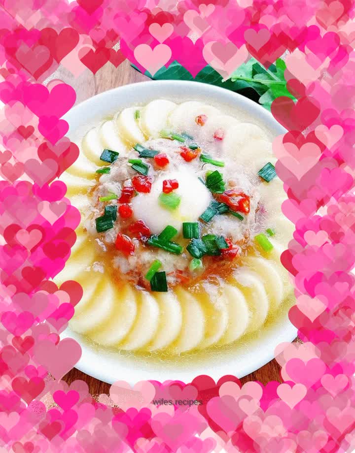 Minced meat, egg and tofu