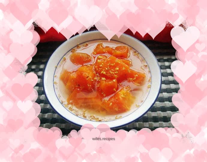 Papaya Stewed with Osmanthus and Rock Sugar