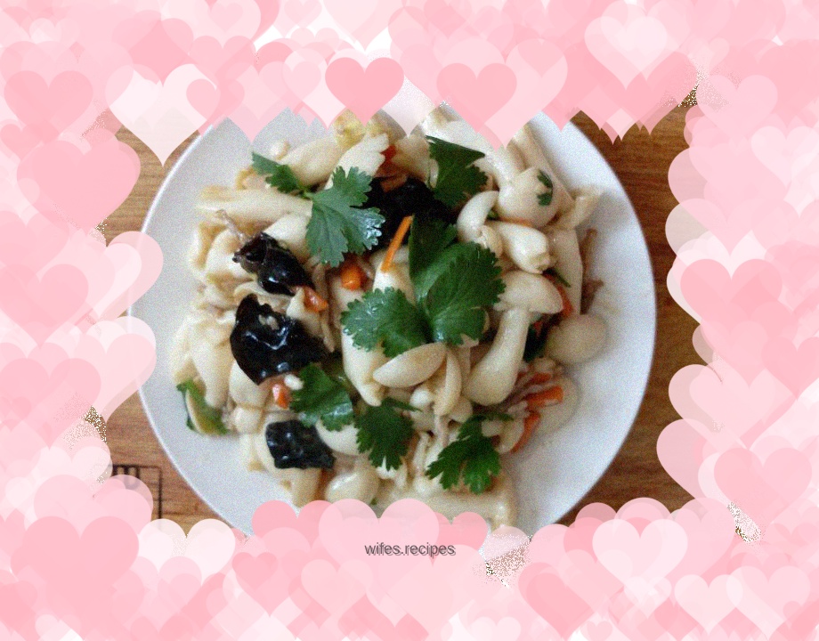Stir-fried white jade mushrooms