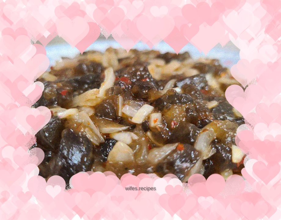 Stir-fried sweet potato jelly with onions