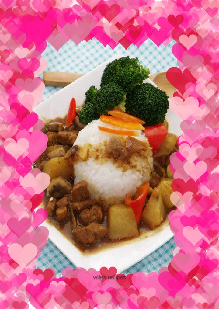 Curry potato rice bowl