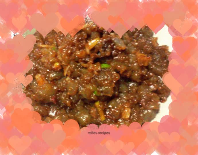 Fried jelly with soy sauce