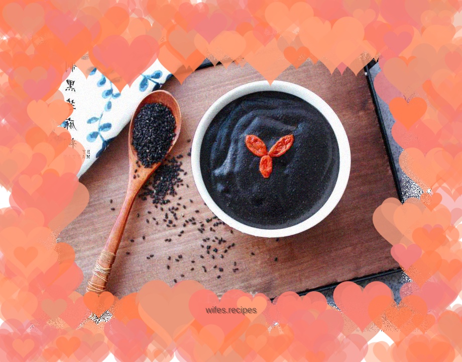 Homemade black sesame paste