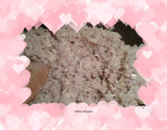 Fried glutinous rice garden with meat