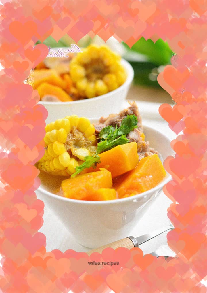 Summer nutritious soup---Corn and Pumpkin Pork Ribs Soup