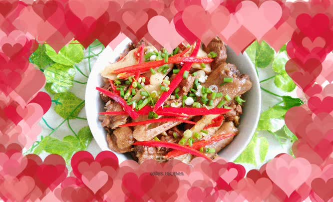 Stir-fried duck with ginger