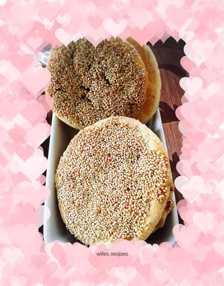 Oven version of sesame pancakes