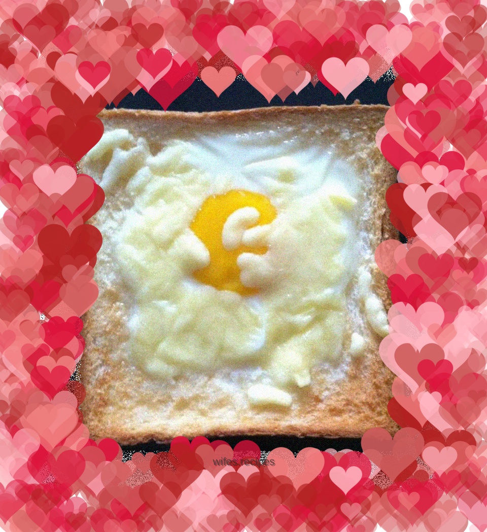 Cheese and egg toast slices