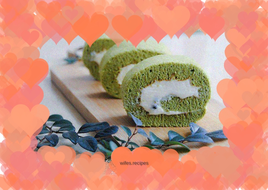 Matcha Honey Bean Cake Roll