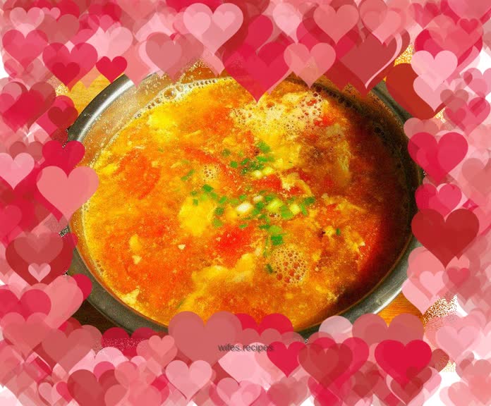 Small restaurant version of tomato and egg soup