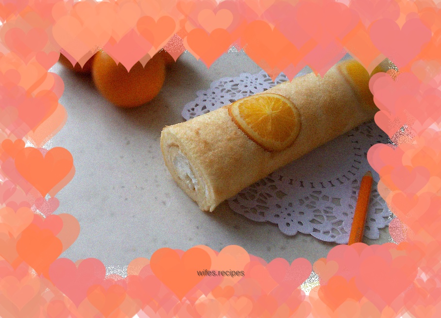 Orange cake roll