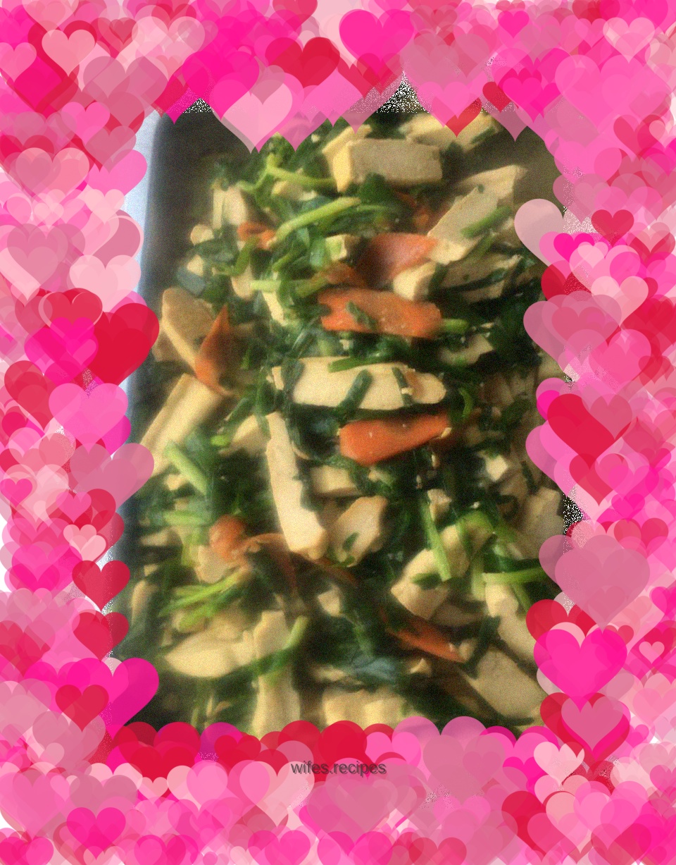 Stir-fried leeks with dried tofu