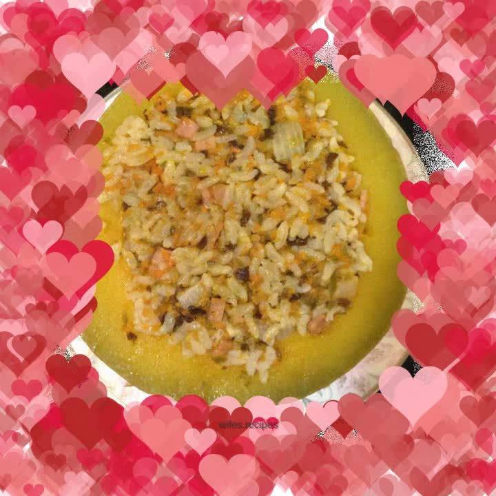 Pumpkin steamed rice
