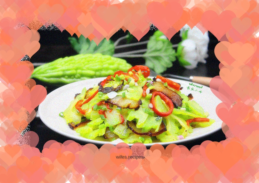Fried Bitter Gourd with Bacon