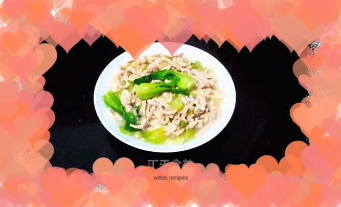 Rapeseed and shredded pork noodles