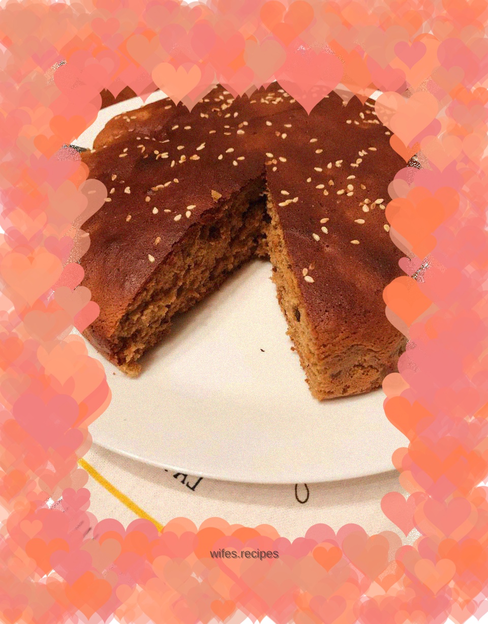 Jujube paste and walnut cake