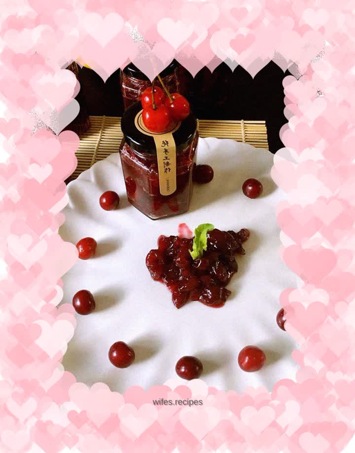 Large fruit cherry jam