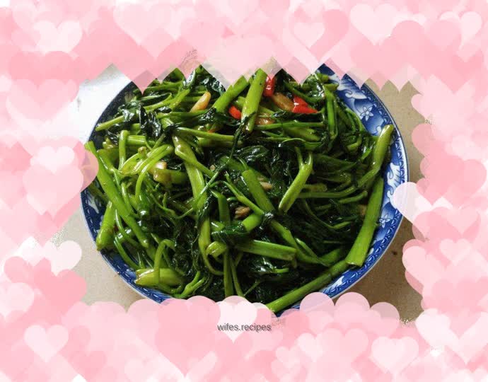Stir-fried water spinach