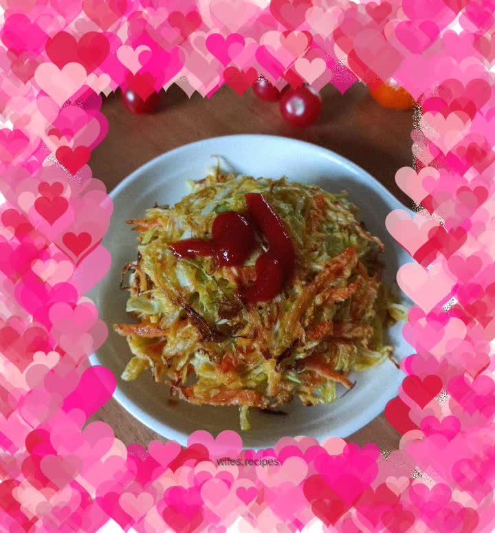 Carrot, Cabbage and Shredded Omelette