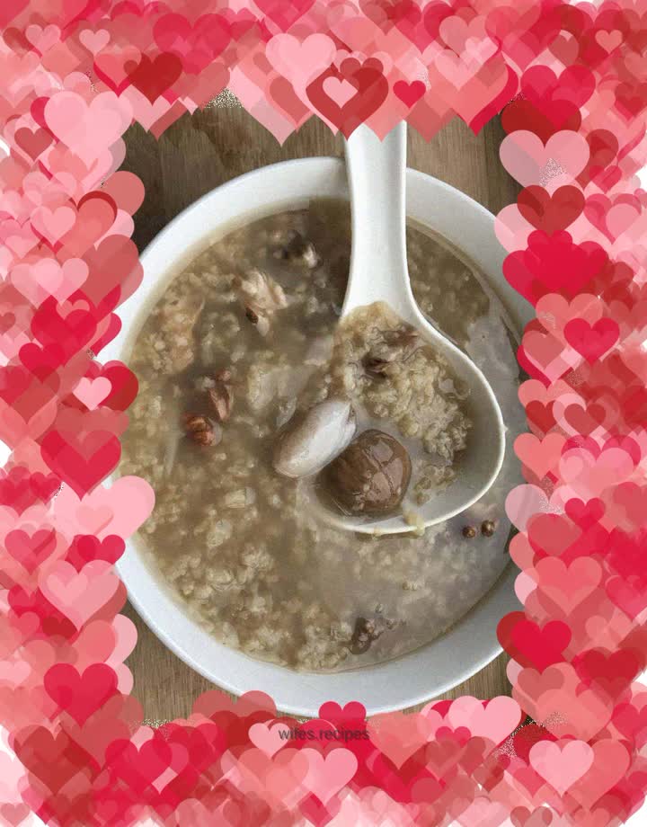 Walnut, chestnut and lily porridge