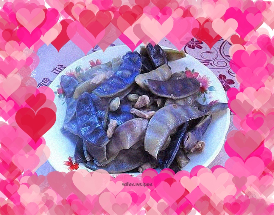 Braised Purple Lentils with Pork